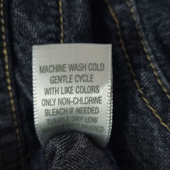 Christopher & Banks Womens Jean Jacket Button Collar Stitching Pockets Blue 4 - Picture 8 of 11